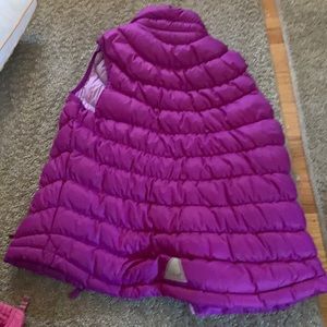 Girls LL bean puff  vest purple
